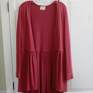 Anthropologie Cardigan Reddish Pink